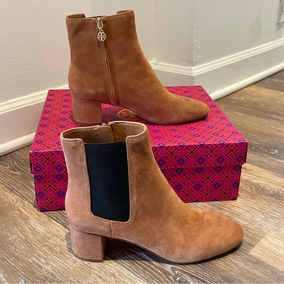 NWT Tory Burch Mini Benton Suede Gore Bootie - Picture 2 of 7